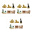 18 Pcs Ancient Egypt Mini Pyramid Figurines Set Desktop Decoration 6