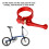 Alluminio Rosso Clip Per Bici Pieghevole 5