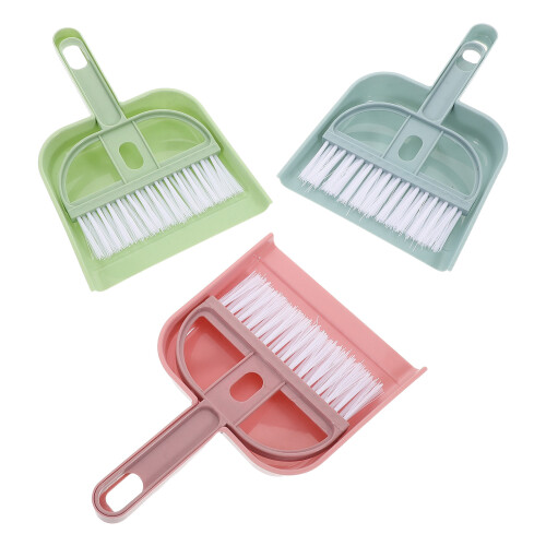 Set Mini Scopa E Paletta ABS Colorata Per Casa Pulizia Veloce 1