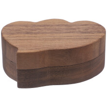 1Houten Ringen Box Hartvorm Met Ontwerp Trouwringen