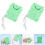 2Pz Spugne Bagno Per in Cotone Verde, Delicate E Resistenti 5