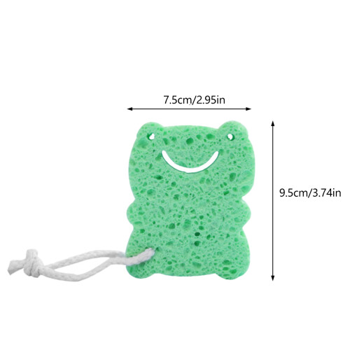 2Pz Spugne Bagno Per in Cotone Verde, Delicate E Resistenti 2