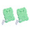 2Pz Spugne Bagno Per in Cotone Verde, Delicate E Resistenti 6