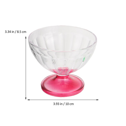 3Pz Rosso Gelato Dessert Cocktail Usa E Getta 1