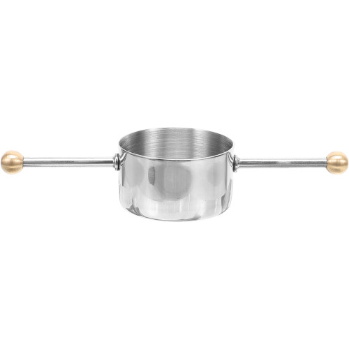 2Pcs Double Bead Cocktail Measuring Jigger Silver Stainless Steel Cups 1