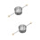 2Pcs Double Bead Cocktail Measuring Jigger Silver Stainless Steel Cups 9