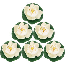 30 Pcs Garden Lotus Floating Pond Decor Simulation Flower Craft