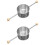 2Pcs Double Bead Cocktail Measuring Jigger Silver Stainless Steel Cups 7