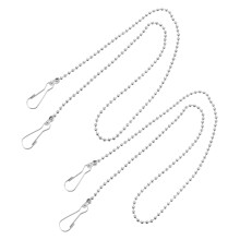 3 Pcs Hanging Metal Lanyard Flag Pole Replacement Chain Poster Hanger