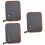 3Pcs Grey USB Cable Pouch Durable Cloth Double-Layer Organizer 7