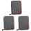 3Pcs Grey USB Cable Pouch Durable Cloth Double-Layer Organizer 2