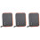 3Pcs Grey USB Cable Pouch Durable Cloth Double-Layer Organizer 4