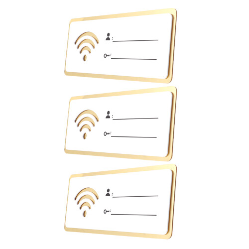 6 Pcs Wifi Sign Table Acrylic Password Accessory 8x20cm