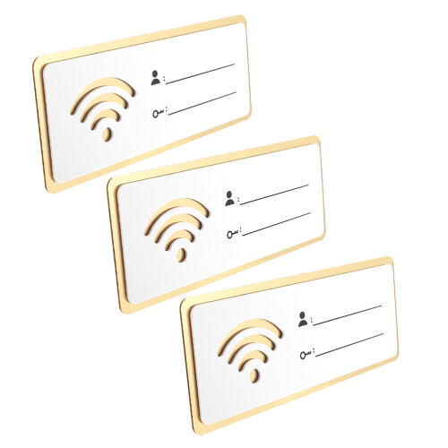 6 Pcs Wifi Sign Table Acrylic Password Accessory 8x20cm 1