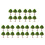 30 Pcs Mini Plastic Street Trees With Base For Architecture Sand Table 6