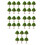 30 Pcs Mini Plastic Street Trees With Base For Architecture Sand Table 10
