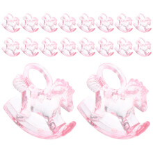 24Pcs Pink Acrylic Rocking Shower Charms Party Table Decor