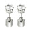 3 Pairs Unisex LED Stud Earrings Stainless Party Accessory 7