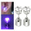 3 Pairs Unisex LED Stud Earrings Stainless Party Accessory 9