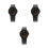 3pcs Student Quartz Watch Ultra Thin Pu Strap Child 10