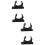 4 Pcs  Kayak Plastic Boat Use Paddle Fixed Buckle Paddle Holder(Black) 7