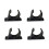 4 Pcs  Kayak Plastic Boat Use Paddle Fixed Buckle Paddle Holder(Black) 2