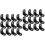 40 Pcs Right Angle Corner Braces Stainless Steel L-Shaped Black 6