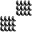 40 Pcs Right Angle Corner Braces Stainless Steel L-Shaped Black 5