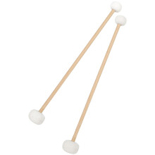 4Pcs Professional White Felt Drum Mallets Portable Bass Drum Sticks