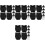 4 Sets Backpack Buckle Bags Plastic Accessories Black 5