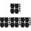 4 Sets Backpack Buckle Bags Plastic Accessories Black 4