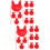 20 Pcs Rabbit Sachet Hanfu Red Colored Silk Cloth 9