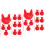 20 Pcs Rabbit Sachet Hanfu Red Colored Silk Cloth 6