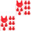 20 Pcs Rabbit Sachet Hanfu Red Colored Silk Cloth 5