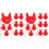 20 Pcs Rabbit Sachet Hanfu Red Colored Silk Cloth 4