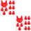 20 Pcs Rabbit Sachet Hanfu Red Colored Silk Cloth 8