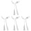8Pcs Durable Stainless Steel Angled Self-Feeding Forks Lightweight 4