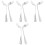 8Pcs Durable Stainless Steel Angled Self-Feeding Forks Lightweight 5