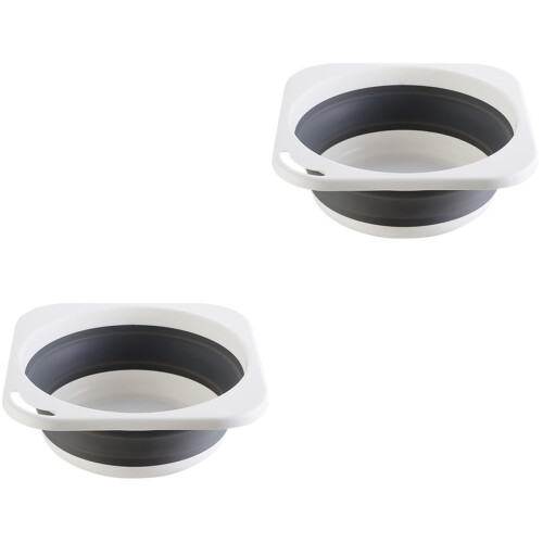 2Pcs Multi-Use Folding Basin For Face And Baby Clothes Wash 2
