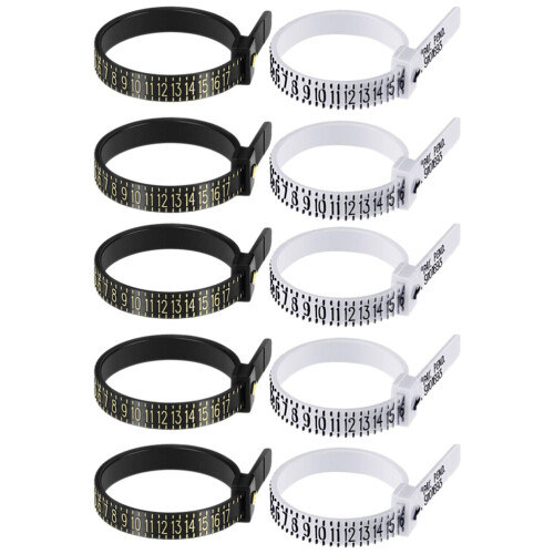 10pcs Us Ring Size Measuring Tool Ring For Daily Use Gauge