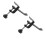 2Pcs Universal Headphone Stand Adjustable Clip Hanger Iron Rack Black 8
