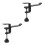 2Pcs Universal Headphone Stand Adjustable Clip Hanger Iron Rack Black 10