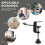 2Pcs Universal Headphone Stand Adjustable Clip Hanger Iron Rack Black 7