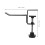2Pcs Universal Headphone Stand Adjustable Clip Hanger Iron Rack Black 2