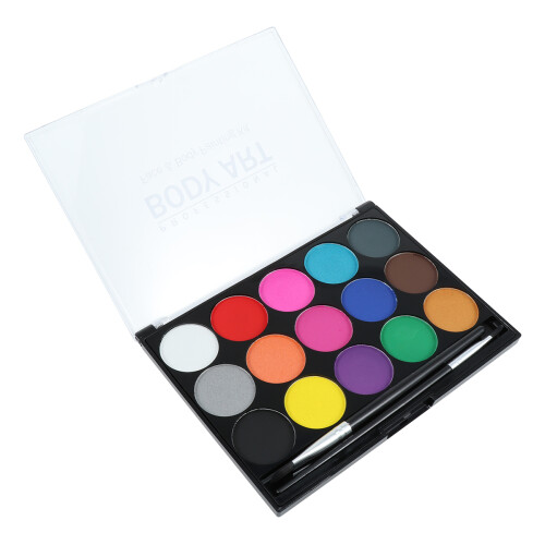 3Pcs 15 Colors Water Based Body Paint Set With Brush