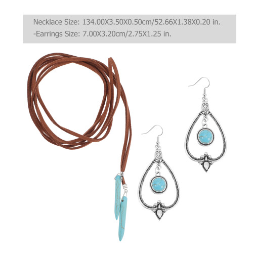 1Conjunto Ocidentais Colar E Turquesa Para Mulheres 1