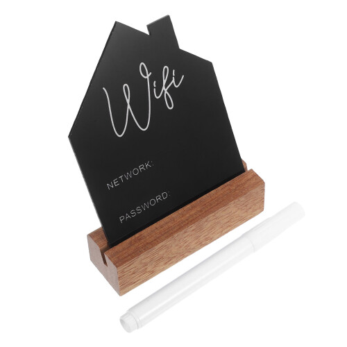 4 Unidades De Senha Wifi Madeira Com Para Decoração 2