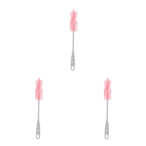 3 Pieces Cleaning Brush With Long Handle Flexible Multifunctional Cup 1