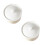 2Pcs Home Use White Ceramic Baking Bowls Even Heat Pudding Mousse Cups 1