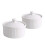 2Pcs Home Use White Ceramic Baking Bowls Even Heat Pudding Mousse Cups 5